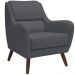 Kit 02 Poltronas Decorativas de Sala de Estar e Recepção Gooby D02 Veludo Cinza C-317 - Lyam Decor