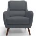 Kit 02 Poltronas Decorativas de Sala de Estar e Recepção Gooby D02 Veludo Cinza C-317 - Lyam Decor