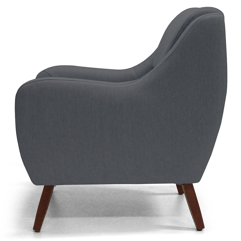 Kit 02 Poltronas Decorativas de Sala de Estar e Recepção Gooby D02 Veludo Cinza C-317 - Lyam Decor