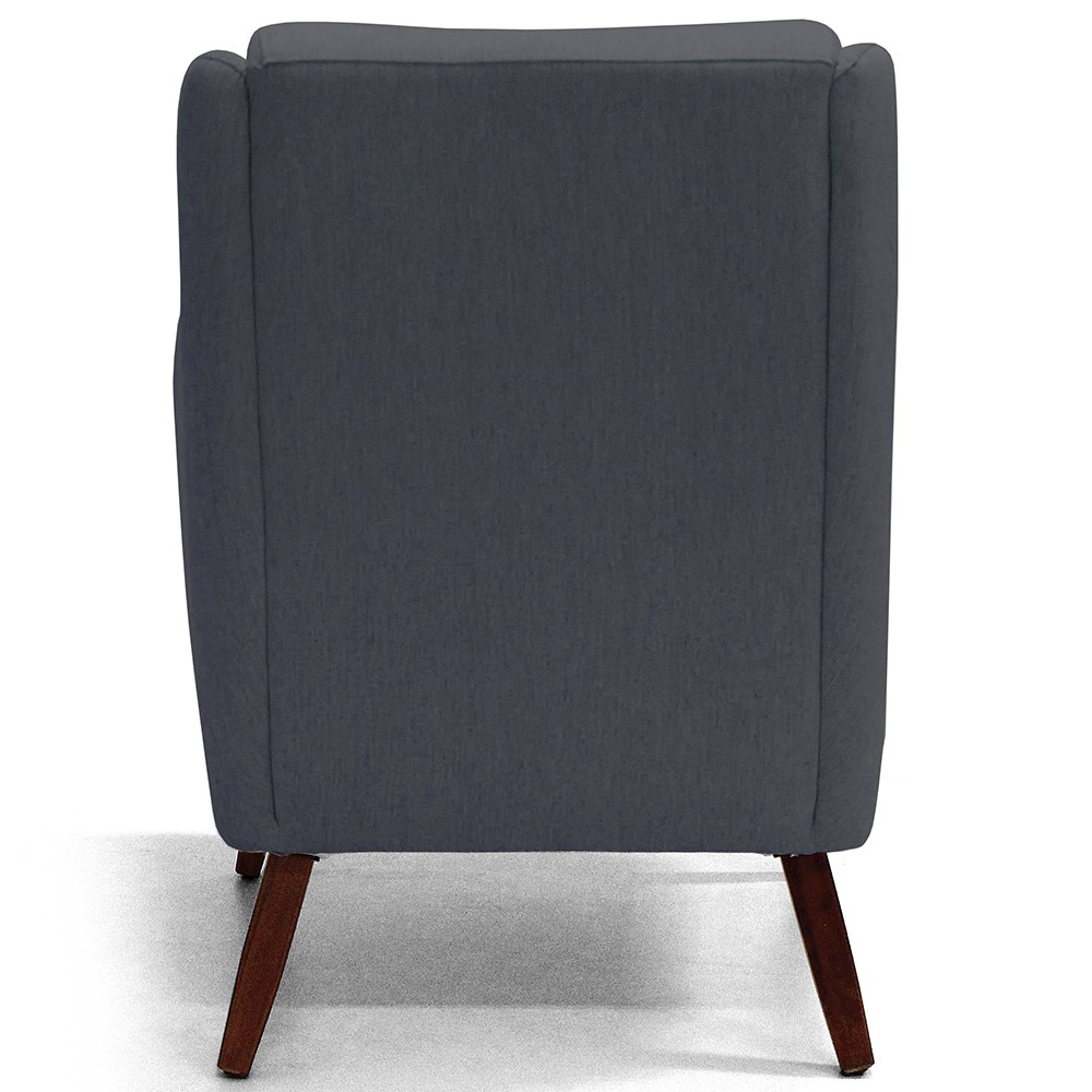 Kit 02 Poltronas Decorativas de Sala de Estar e Recepção Gooby D02 Veludo Cinza C-317 - Lyam Decor