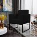 Kit 02 Poltronas Decorativas para Sala Recepção Base Fixa De Metal Helô L02 Suede Preto - Lyam Decor