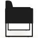 Kit 02 Poltronas Decorativas para Sala Recepção Base Fixa De Metal Helô L02 Suede Preto - Lyam Decor