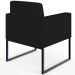 Kit 02 Poltronas Decorativas para Sala Recepção Base Fixa De Metal Helô L02 Suede Preto - Lyam Decor