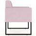 Kit 02 Poltronas Decorativas para Sala Recepção Base Fixa De Metal Helô L02 Suede Rosê - Lyam Decor