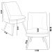Kit 02 Poltronas Pérsia Fixa Pés Palito D02 Veludo Marsala C-278 Corano Marrom B-38 - Lyam Decor