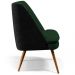 Kit 02 Poltronas Pérsia Pés Palito D02 Veludo Verde Musgo C-303 Corano Preto B-97 - Lyam Decor