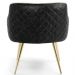 Kit 02 Poltronas Pés Palito D'Ouro Jade D02 Linho Bege C-129 Tressê Corano Preto - Lyam Decor