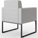Kit 02 Poltronas Para Sala De Estar Base Fixa De Metal Helô L02 Facto Cinza Metalizado - Lyam Decor