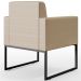Kit 02 Poltronas Para Sala De Estar Base Fixa De Metal Helô L02 Facto Pérola Metalizado - Lyam Decor