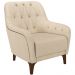 Kit 02 Poltronas Para Sala De Estar Com Tachas Base Fixa Blenda M03 Linho Bege - Lyam Decor