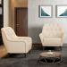 Kit 02 Poltronas Para Sala De Estar Com Tachas Base Fixa Blenda M03 Linho Bege - Lyam Decor