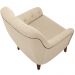 Kit 02 Poltronas Para Sala De Estar Com Tachas Base Fixa Blenda M03 Linho Bege - Lyam Decor