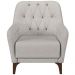 Kit 02 Poltronas Para Sala De Estar Com Tachas Base Fixa Blenda M03 Linho Cinza - Lyam Decor