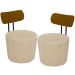 Kit 02 Poltronas Para Sala De Estar Decorativa Base Fixa Luara M03 Linho Bege - Lyam Decor