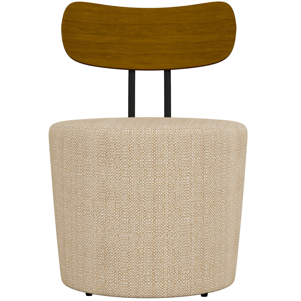 Kit 02 Poltronas Para Sala De Estar Decorativa Base Fixa Luara M03 Linho Bege - Lyam Decor