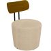 Kit 02 Poltronas Para Sala De Estar Decorativa Base Fixa Luara M03 Linho Bege - Lyam Decor