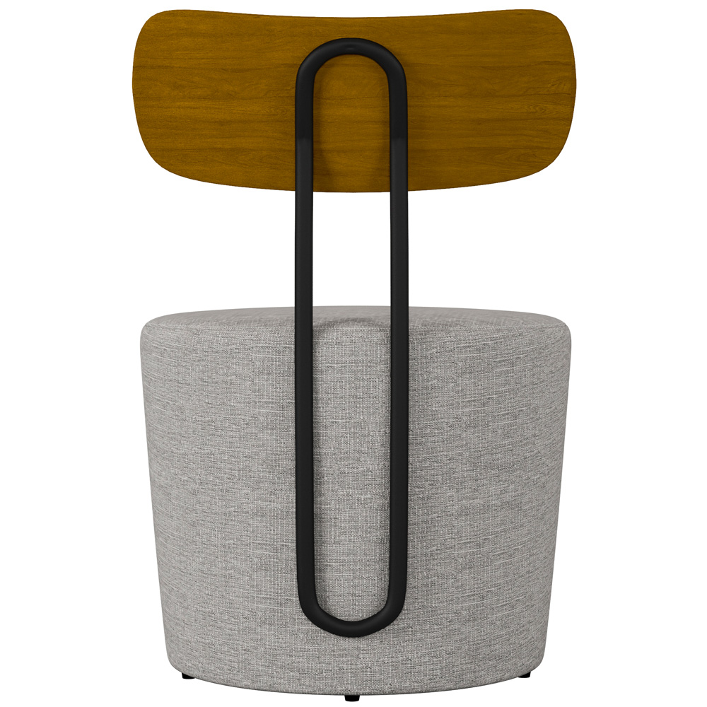 Kit 02 Poltronas Para Sala De Estar Decorativa Base Fixa Luara M03 Linho Cinza - Lyam Decor