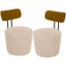 Kit 02 Poltronas Para Sala De Estar Decorativa Base Fixa Luara M03 Linho Cru - Lyam Decor