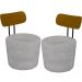 Kit 02 Poltronas Para Sala De Estar Decorativa Base Fixa Luara M03 Veludo Cinza - Lyam Decor
