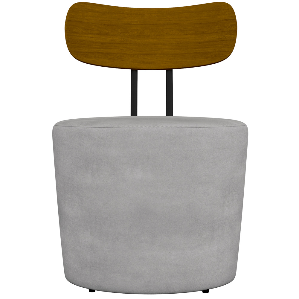 Kit 02 Poltronas Para Sala De Estar Decorativa Base Fixa Luara M03 Veludo Cinza - Lyam Decor