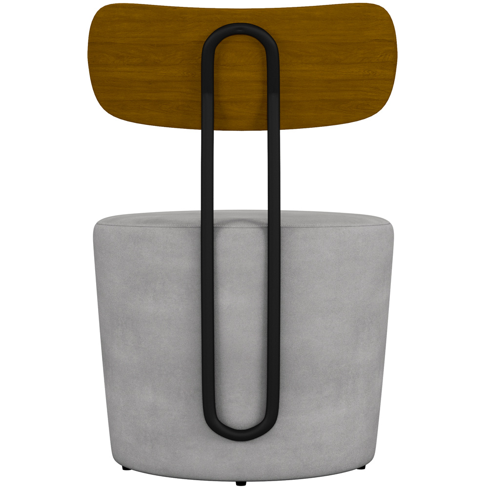 Kit 02 Poltronas Para Sala De Estar Decorativa Base Fixa Luara M03 Veludo Cinza - Lyam Decor