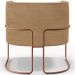 Kit 02 Poltronas Para Sala De Estar Decorativa Fixa Base Aço New Cobre Betina D02 Bouclê Mostarda - Lyam Decor