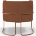 Kit 02 Poltronas Para Sala De Estar Decorativa Fixa Base Aço New Cobre Betina D02 Bouclê Terracota - Lyam Decor