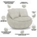 Kit 02 Poltronas Para Sala De Estar Decorativa Giratória Kira M03 Bouclê Bege Claro - Lyam Decor