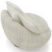 Kit 02 Poltronas Para Sala De Estar Decorativa Giratória Kira M03 Bouclê Bege Claro - Lyam Decor