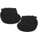 Kit 02 Poltronas Para Sala De Estar Decorativa Giratória Kira M03 Bouclê Preto - Lyam Decor