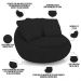 Kit 02 Poltronas Para Sala De Estar Decorativa Giratória Kira M03 Bouclê Preto - Lyam Decor