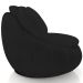 Kit 02 Poltronas Para Sala De Estar Decorativa Giratória Kira M03 Bouclê Preto - Lyam Decor