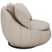 Kit 02 Poltronas Para Sala De Estar Decorativa Giratória Kira M03 Linho Bege - Lyam Decor
