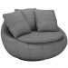 Kit 02 Poltronas Para Sala De Estar Decorativa Giratória Kira M03 Linho Cinza - Lyam Decor