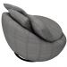 Kit 02 Poltronas Para Sala De Estar Decorativa Giratória Kira M03 Linho Cinza - Lyam Decor