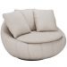 Kit 02 Poltronas Para Sala De Estar Decorativa Giratória Kira M03 Linho Cru - Lyam Decor
