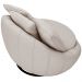 Kit 02 Poltronas Para Sala De Estar Decorativa Giratória Kira M03 Linho Cru - Lyam Decor