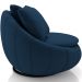 Kit 02 Poltronas Para Sala De Estar Decorativa Giratória Kira M03 Veludo Azul - Lyam Decor