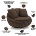Kit 02 Poltronas Para Sala De Estar Decorativa Giratória Kira M03 Veludo Marrom - Lyam Decor