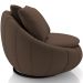 Kit 02 Poltronas Para Sala De Estar Decorativa Giratória Kira M03 Veludo Marrom - Lyam Decor