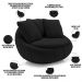 Kit 02 Poltronas Para Sala De Estar Decorativa Giratória Kira M03 Veludo Preto - Lyam Decor