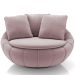 Kit 02 Poltronas Para Sala De Estar Decorativa Giratória Kira M03 Veludo Rosê - Lyam Decor