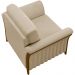 Kit 02 Poltronas Para Sala De Estar Decorativas Base Fixa Stefan M03 Linho Bege Escuro - Lyam Decor