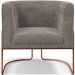 Kit 02 Poltronas Para Sala De Estar Fixa Base Aço New Cobre Betina D02 Bouclê Bege - Lyam Decor