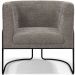 Kit 02 Poltronas Para Sala De Estar Fixa Base Aço Preto Betina D02 Bouclê Bege - Lyam Decor