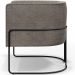 Kit 02 Poltronas Para Sala De Estar Fixa Base Aço Preto Betina D02 Bouclê Bege - Lyam Decor