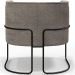 Kit 02 Poltronas Para Sala De Estar Fixa Base Aço Preto Betina D02 Bouclê Bege - Lyam Decor