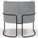 Kit 02 Poltronas Para Sala De Estar Fixa Base Aço Preto Betina D02 Bouclê Cinza - Lyam Decor