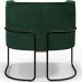 Kit 02 Poltronas Para Sala De Estar Fixa Base Aço Preto Betina D02 Bouclê Verde - Lyam Decor