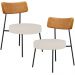 Kit 02 Poltronas Para Sala De Estar Fixa Londres L02 Couríssimo Whisky Linho Cru - Lyam Decor
